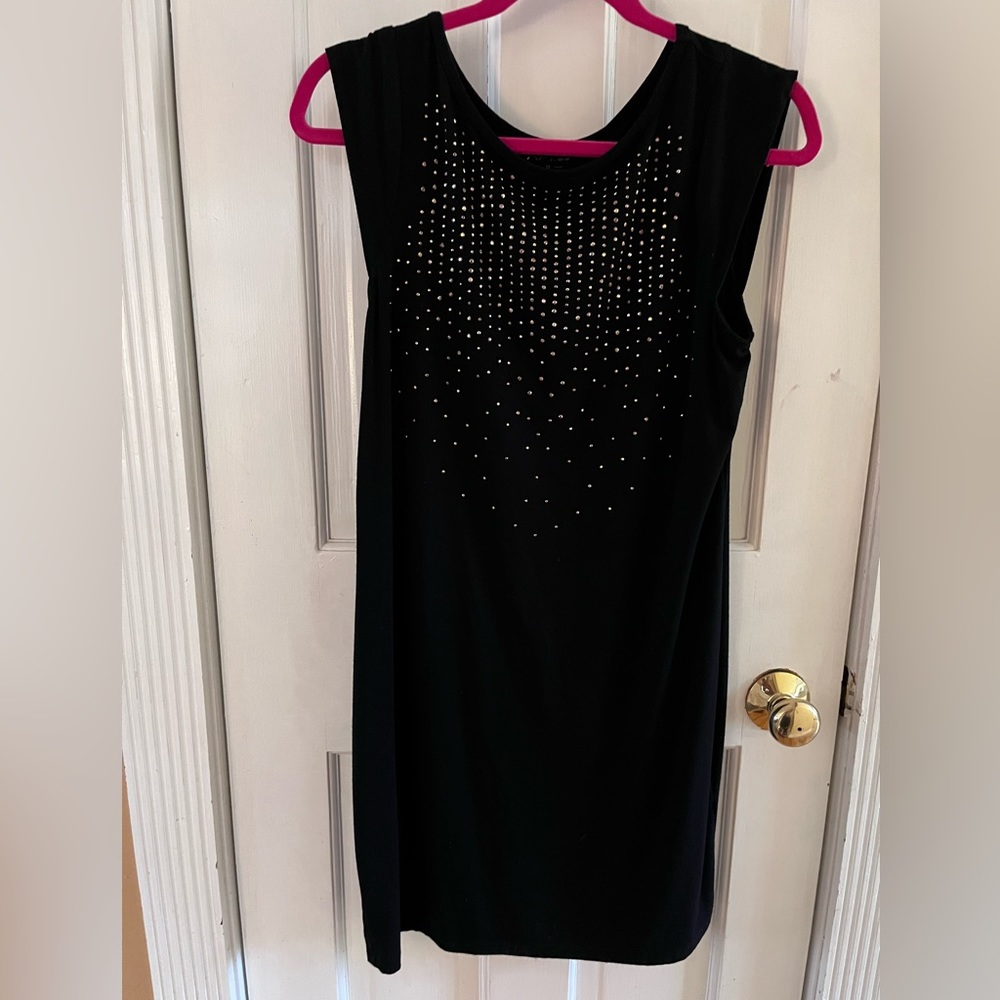 Medium, black with gold studs